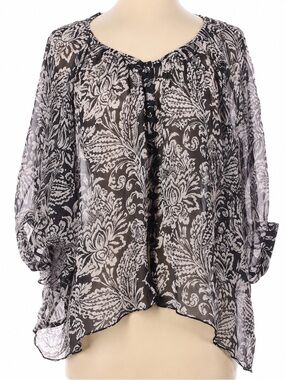 Winter Kate Vintage Silk Paisley Blouse Boho Whimsigoth Lagenlook Artsy XS
